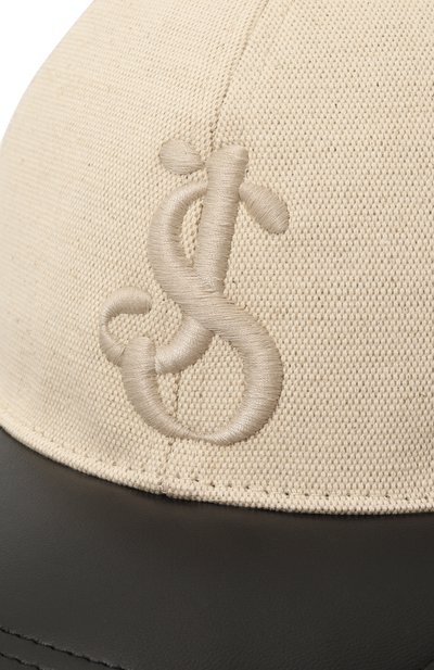 Бейсболка из хлопка и  льна JIL SANDER, арт. J01TC0101/J46421, фото 4