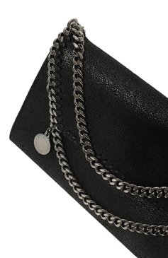 Женская сумка falabella mini STELLA MCCARTNEY черного цвета, арт. 581238/W9132 | Фото 3 (Размер: mini; Ремень/цепочка: На ремешке; Сумки-технические: Сумки через плечо; Материал: Текстиль; Материал сплава: Проставлено; Драгоценные камни: Проставлено)