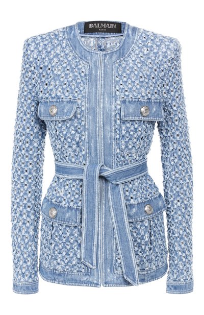 Женский джинсовый жакет BALMAIN, арт. RF27475/D032