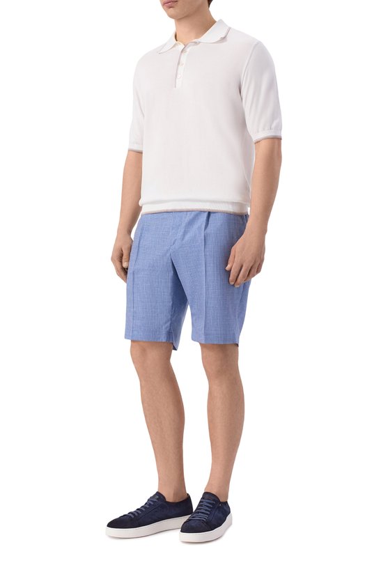 Шорты из шерсти и шелка Stefano Ricci M1T6100301/WKL09U Голубой  M1T6100301/WKL09U Фото 2