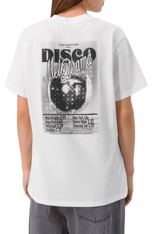 Хлопковая футболка HUGO 50550148 Белый  50550148 Фото 4