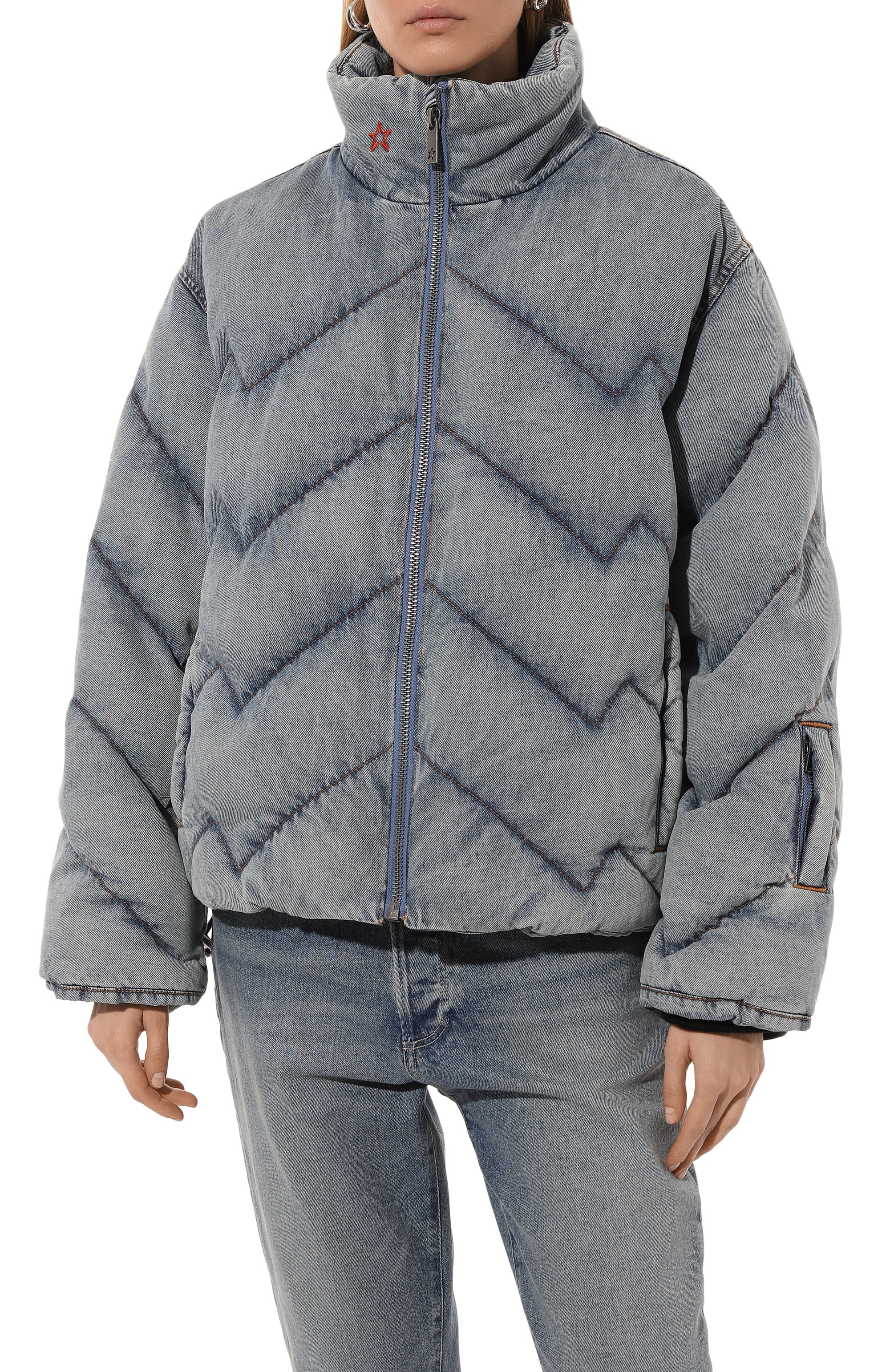 Джинсовый пуховик PERFECT MOMENT, арт. W3001064/DENIM PUFFER JACKET, фото 3