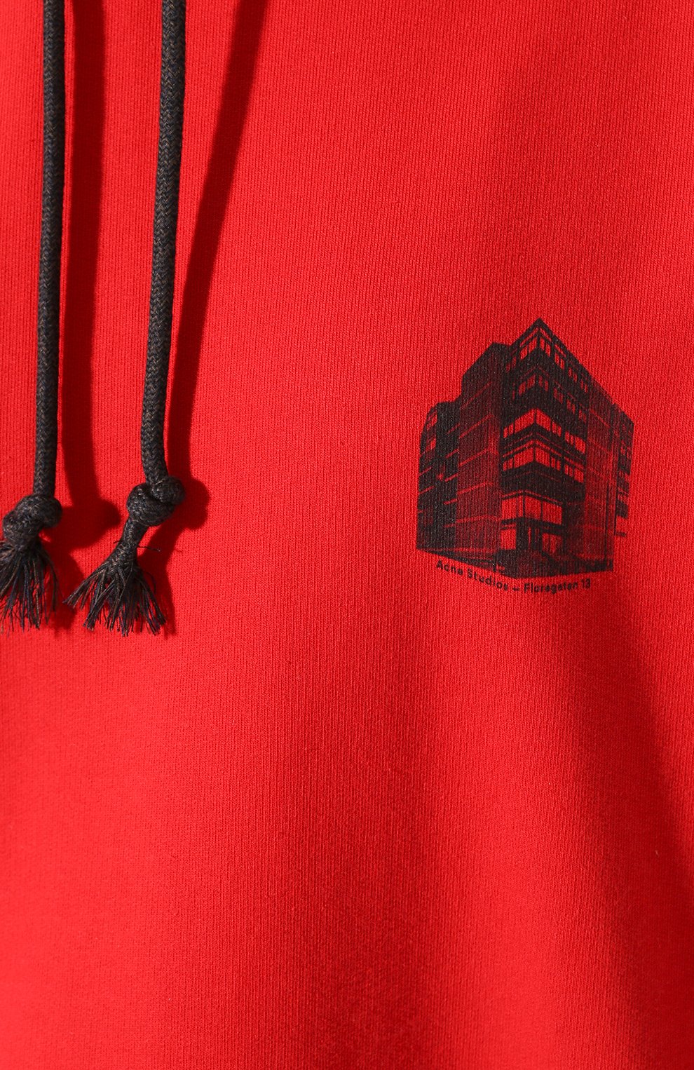 Хлопковое худи ACNE STUDIOS красного цвета по цене 30800 руб., арт. AI0048, фото 5 Хлопковое худи ACNE STUDIOS, арт. AI0048, фото 5