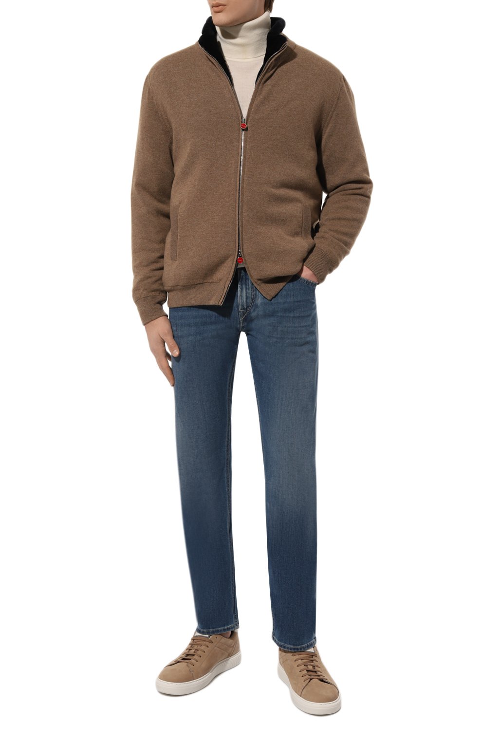 Кашемировый кардиган с подкладкой из овчины KITON коричневого цвета по цене 999000 руб., арт. UMK148936HE, фото 2 Кашемировый кардиган с подкладкой из овчины KITON, арт. UMK148936HE, фото 2