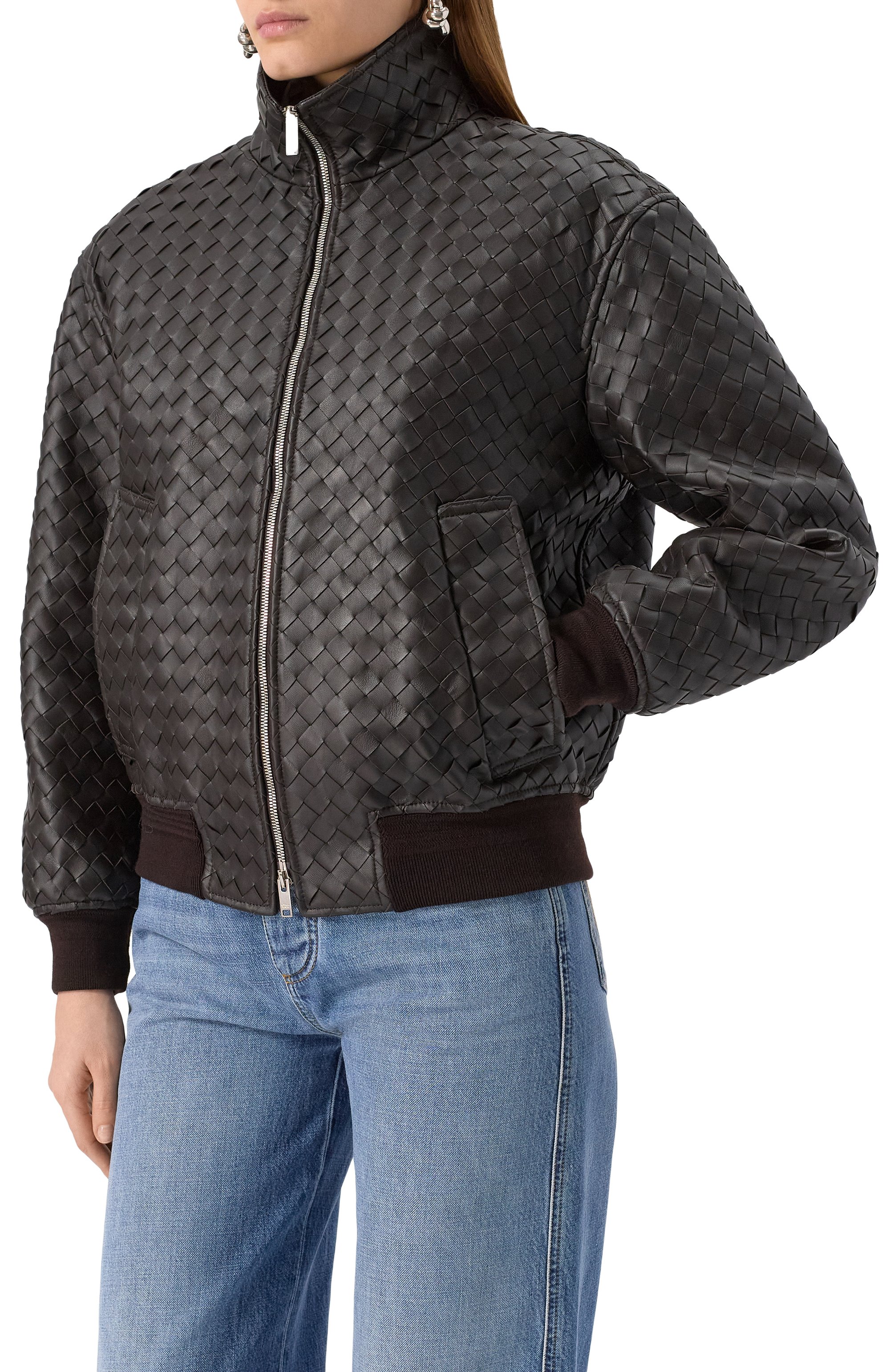 Кожаный бомбер BOTTEGA VENETA, арт. 813016/V2JG0, фото 3