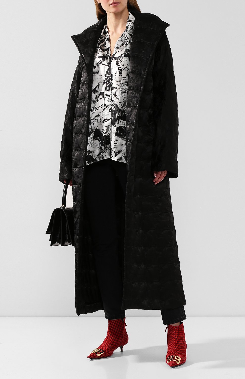 Пальто с поясом BALENCIAGA черного цвета по цене 231000 руб., арт. 594883/TG015, фото 2 Пальто с поясом BALENCIAGA, арт. 594883/TG015, фото 2