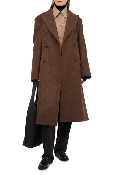 Шерстяное пальто ACNE STUDIOS бежевого цвета по цене 85800 руб., арт. A90319, фото 2 Шерстяное пальто ACNE STUDIOS, арт. A90319, фото 2