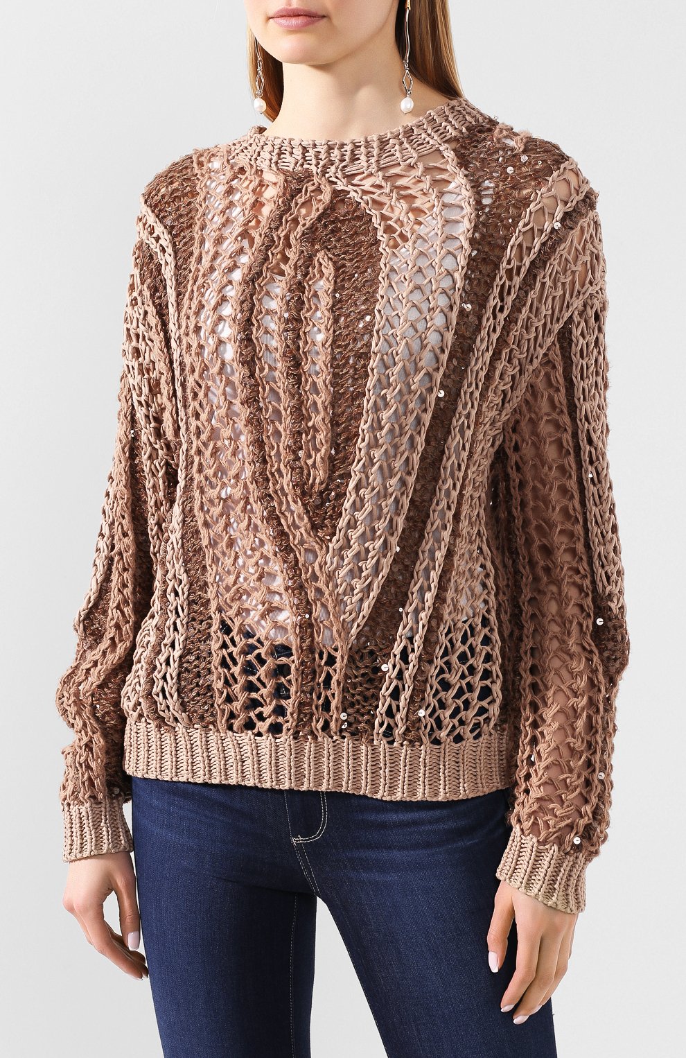 Хлопковый свитер BRUNELLO CUCINELLI, арт. M5Y600600, фото 3