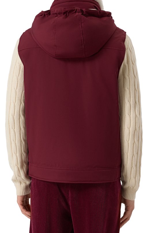 Утепленный жилет Brunello Cucinelli MV4061656 Бордовый  MV4061656 Фото 4