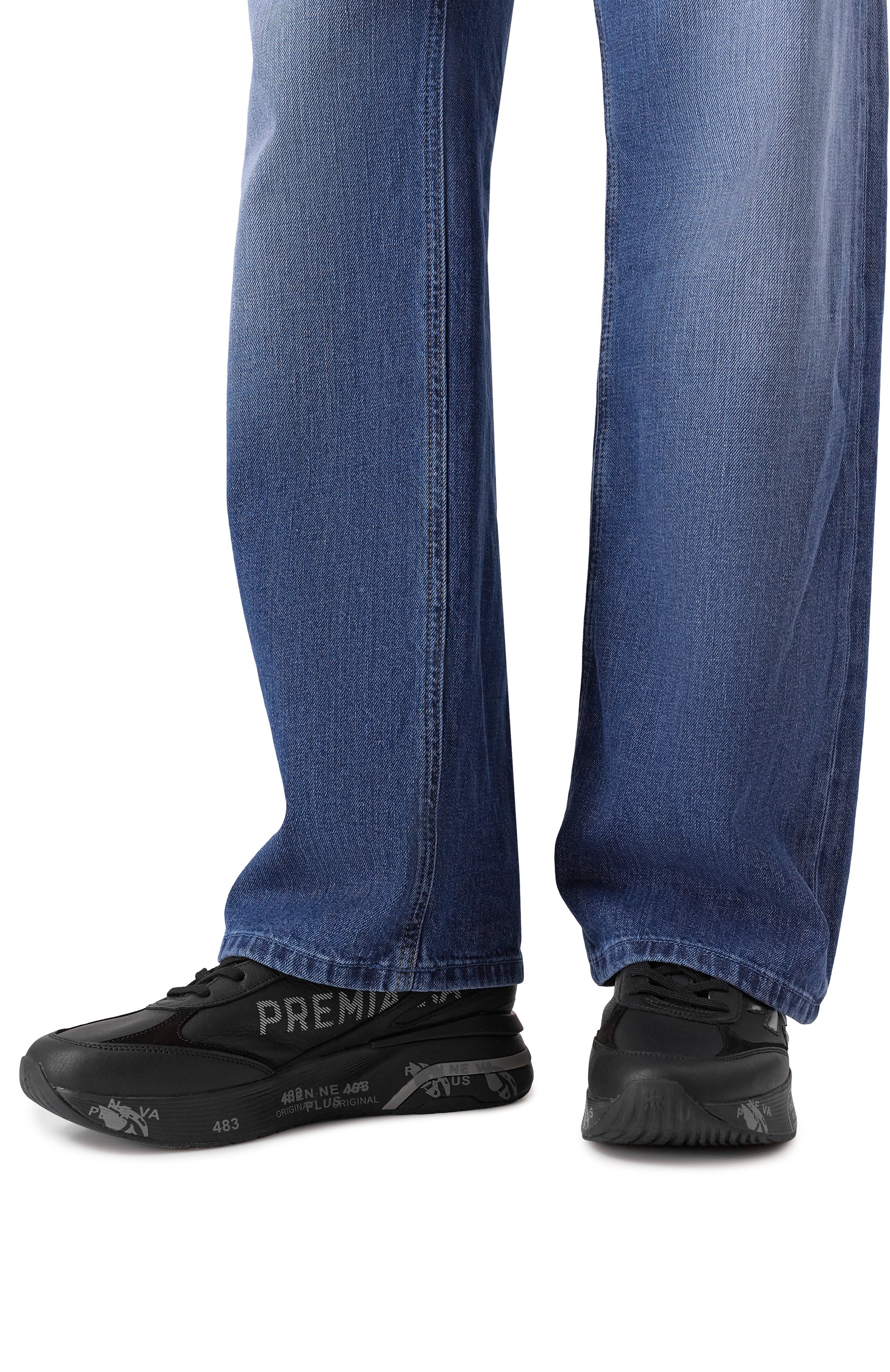 Кожаные кроссовки moerun PREMIATA черного цвета по цене 38450 руб., арт. M0ERUN/VAR 7919, фото 3 Кожаные кроссовки moerun PREMIATA, арт. M0ERUN/VAR 7919, фото 3