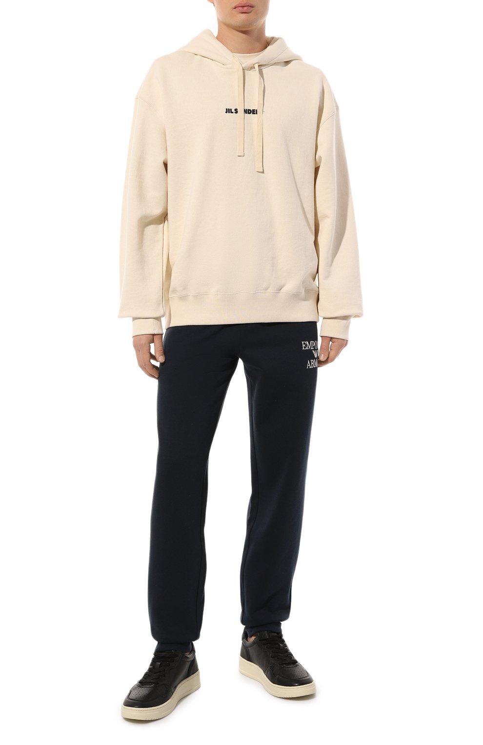 Джоггеры EMPORIO ARMANI темно-синего цвета по цене 12800 руб., арт. 111873/3F571, фото 2 Джоггеры EMPORIO ARMANI, арт. 111873/3F571, фото 2