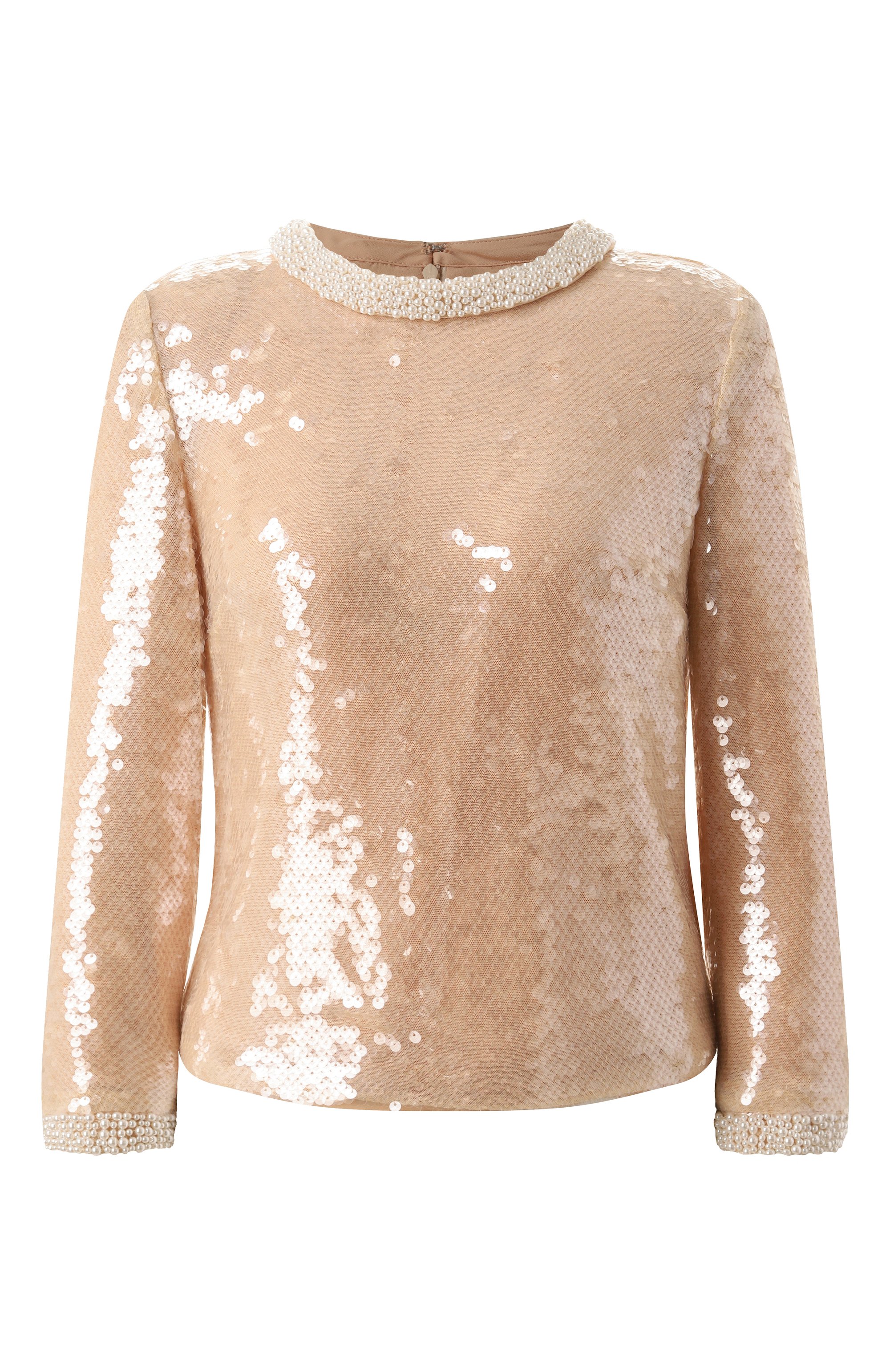 Топ с отделкой пайетками SELF-PORTRAIT, арт. RS25106TBG, фото 1