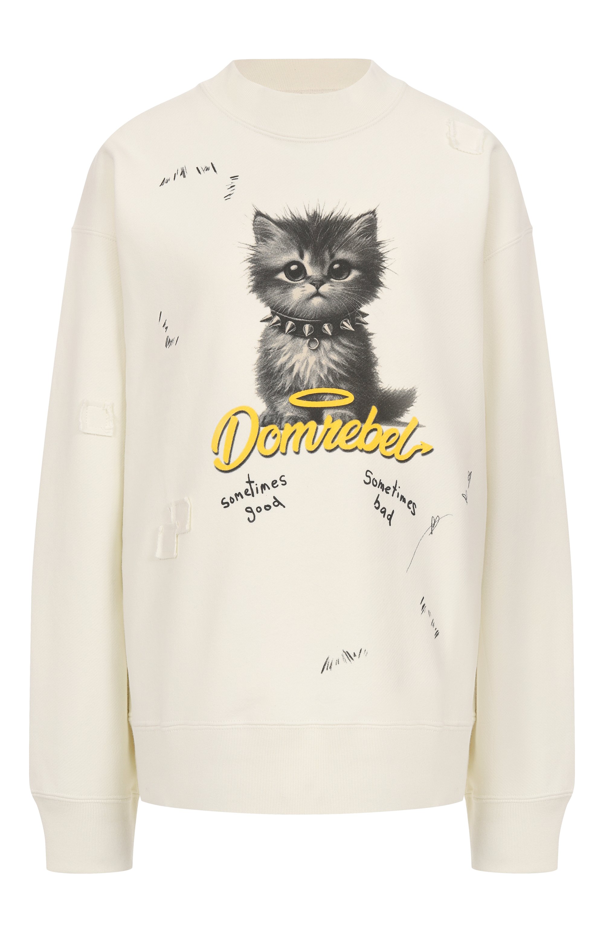 Хлопковый свитшот DOMREBEL, арт. KITTY PUNK SWEATSHIRT, фото 1