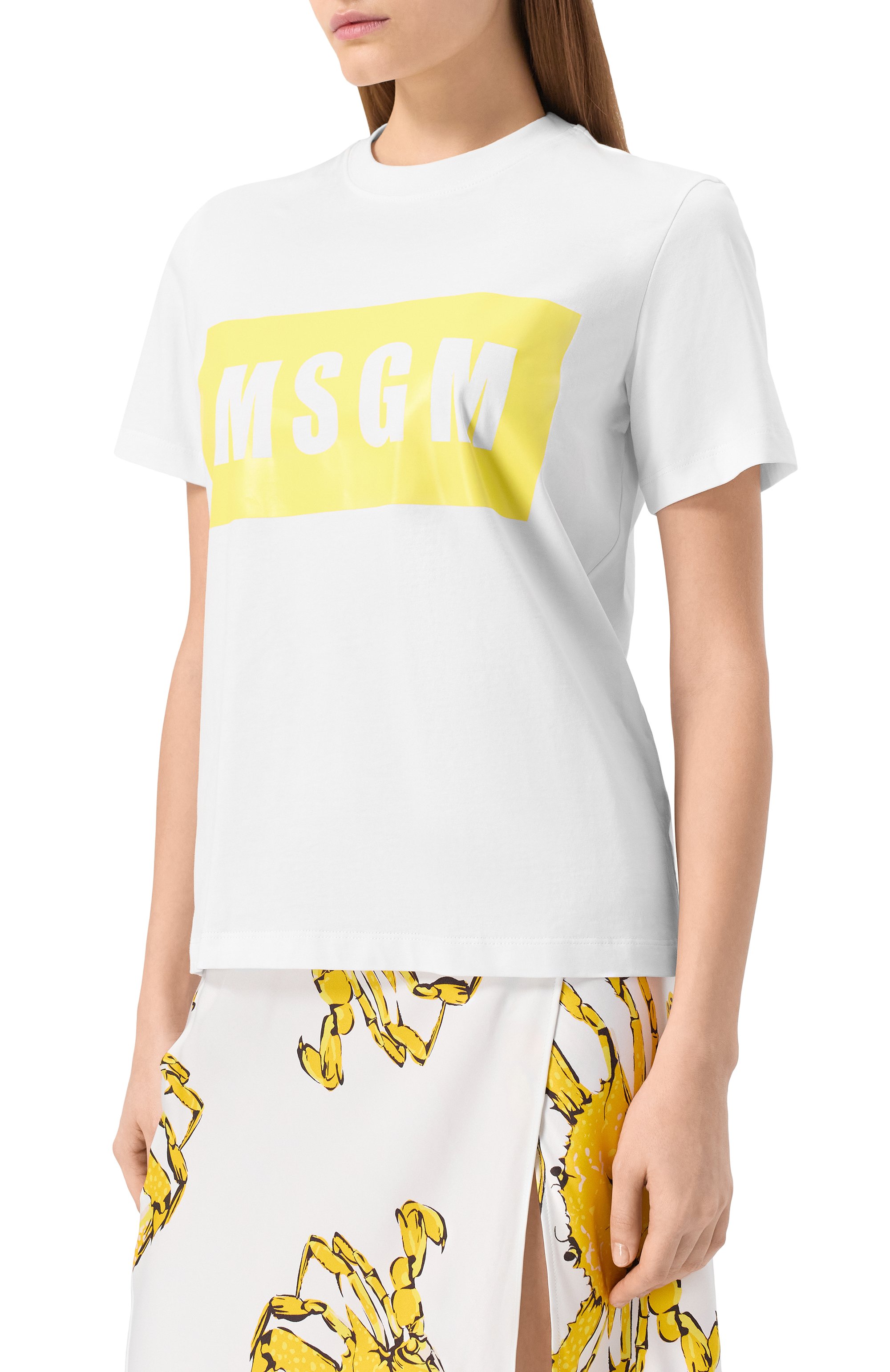 Хлопковая футболка MSGM, арт. 3841MDM520/257002, фото 3