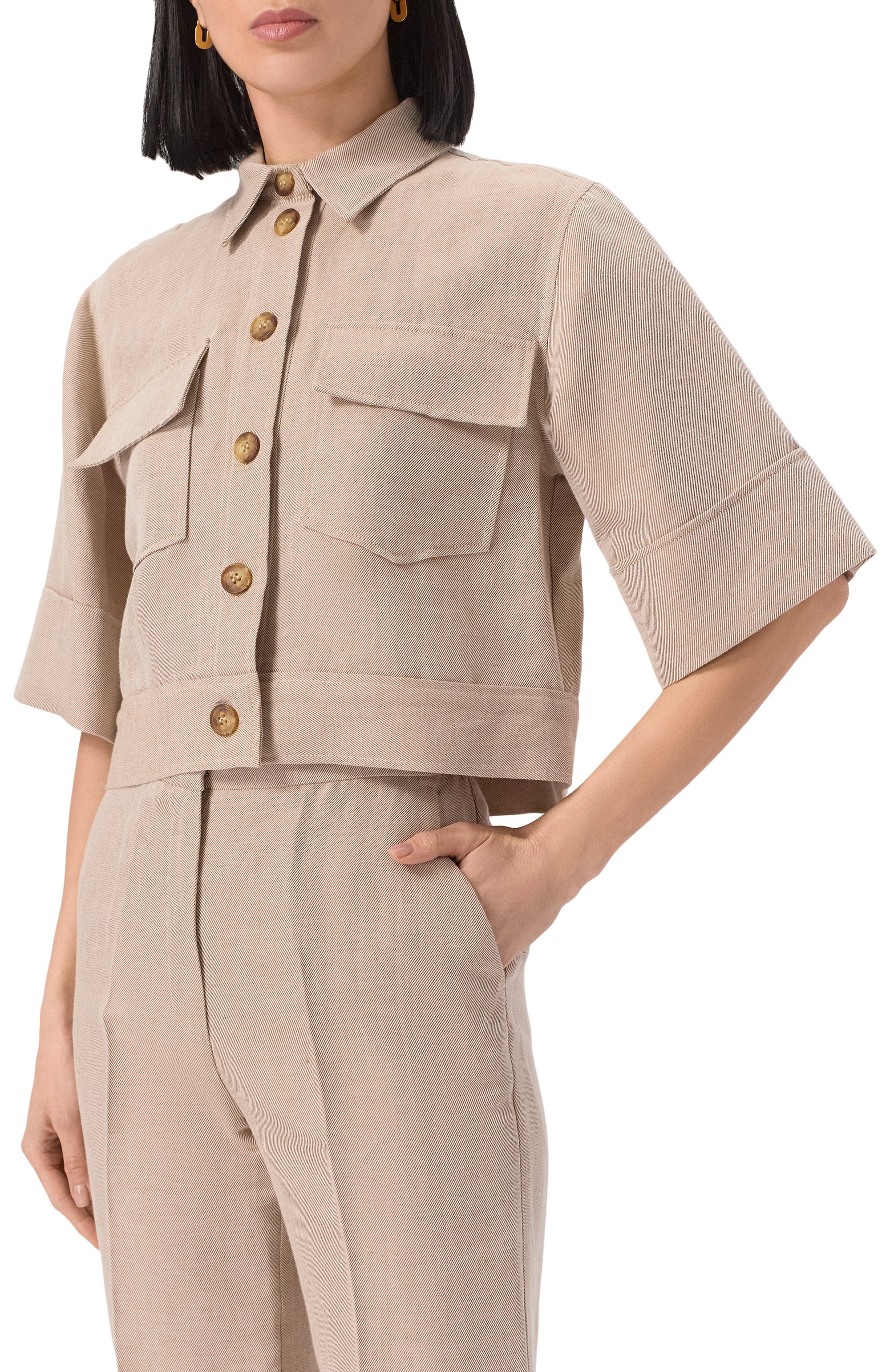 Рубашка изо льна и хлопка BEATRICE .B, арт. 25FE3995CLI0, фото 3