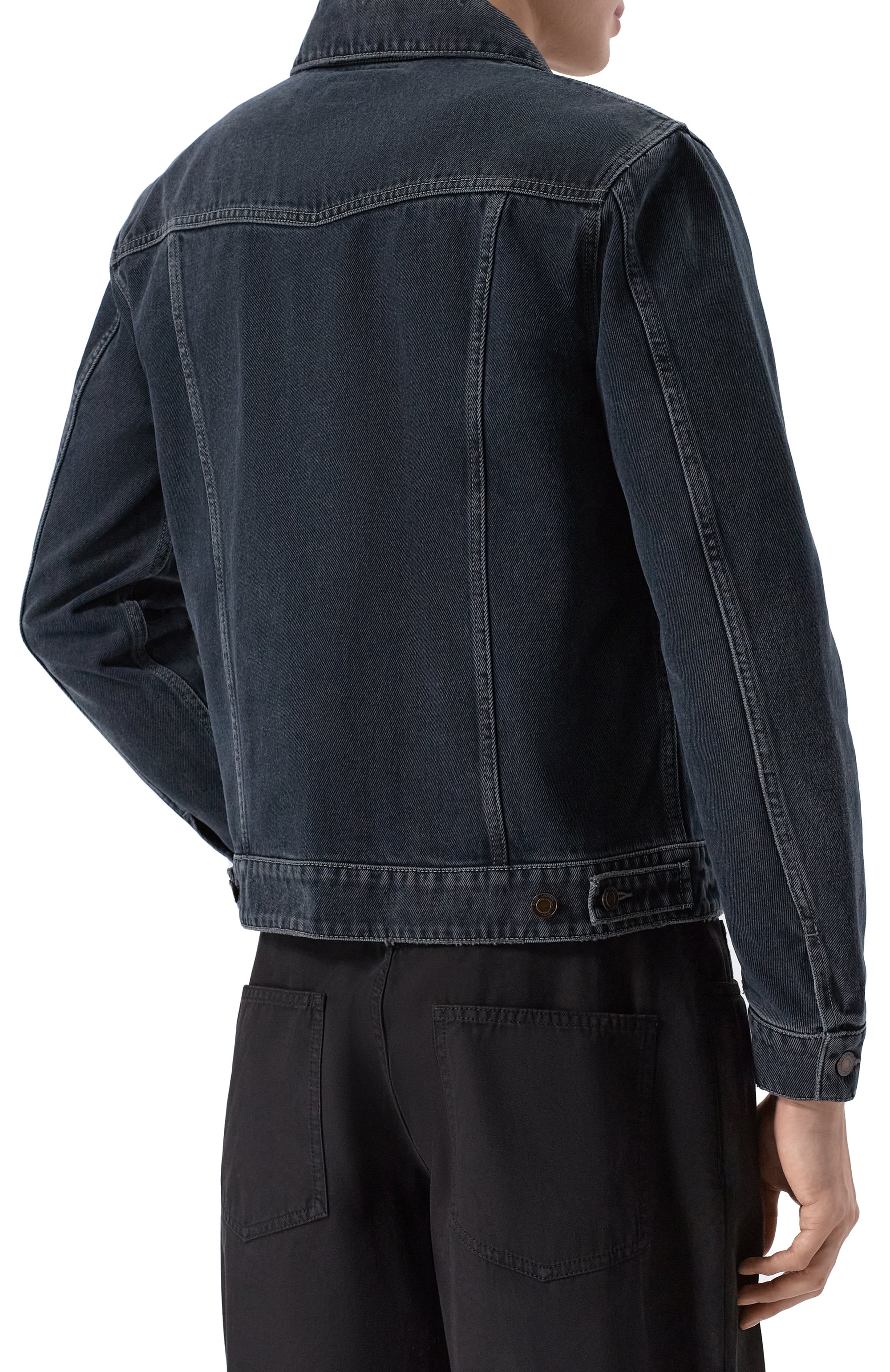 Джинсовая куртка SAINT LAURENT темно-серого цвета по цене 152500 руб., арт. 695177/Y07TE, фото 4 Джинсовая куртка SAINT LAURENT, арт. 695177/Y07TE, фото 4