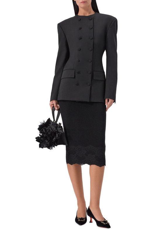 Бархатные туфли Sibille Santoni WDIG71951HI2NVUX Чёрный  WDIG71951HI2NVUX Фото 3