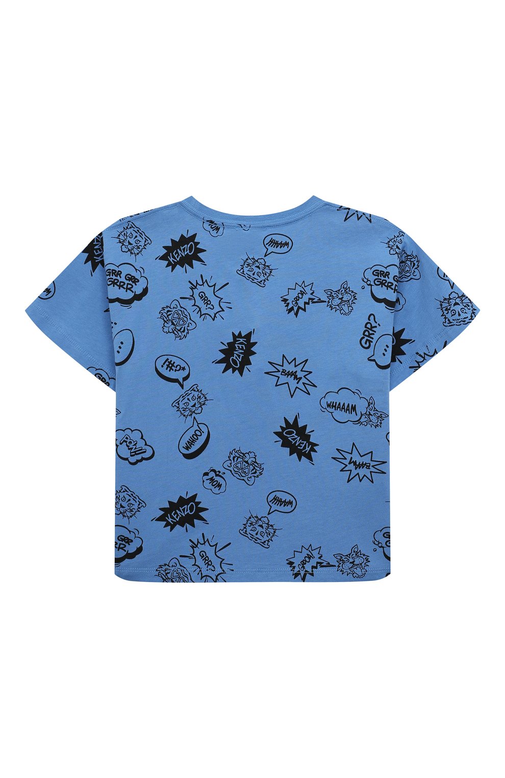 Хлопковая футболка KENZO синего цвета по цене 6995 руб., арт. K60353/3-5, фото 2 Хлопковая футболка KENZO, арт. K60353/3-5, фото 2