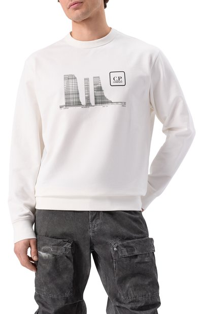Хлопковый свитшот C.P. COMPANY, арт. 18CLSS051A006452W, фото 3