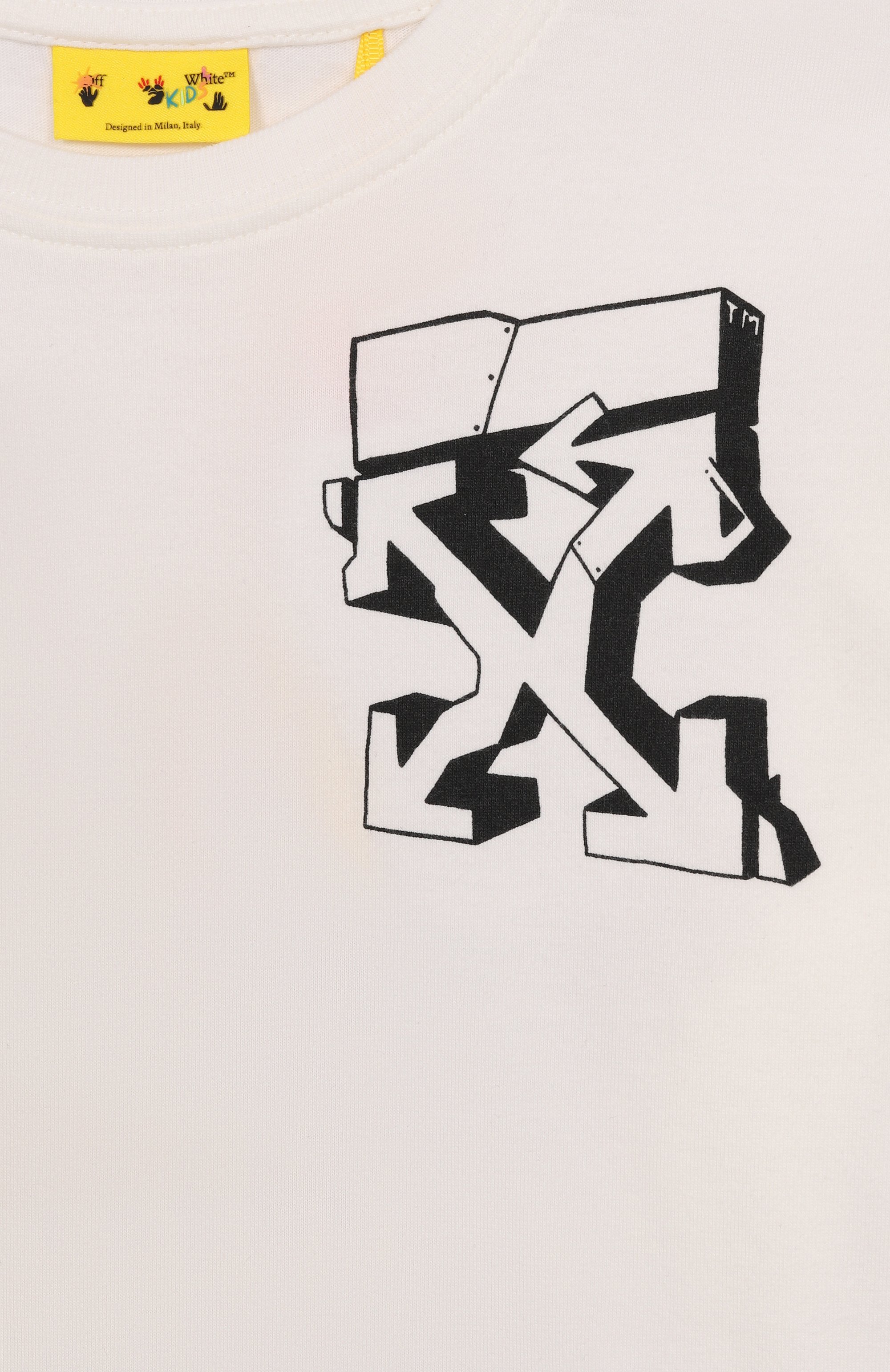 Хлопковый лонгслив OFF-WHITE кремового цвета по цене 21500 руб., арт. 0BAB001F25JER005/4-12, фото 3 Хлопковый лонгслив OFF-WHITE, арт. 0BAB001F25JER005/4-12, фото 3