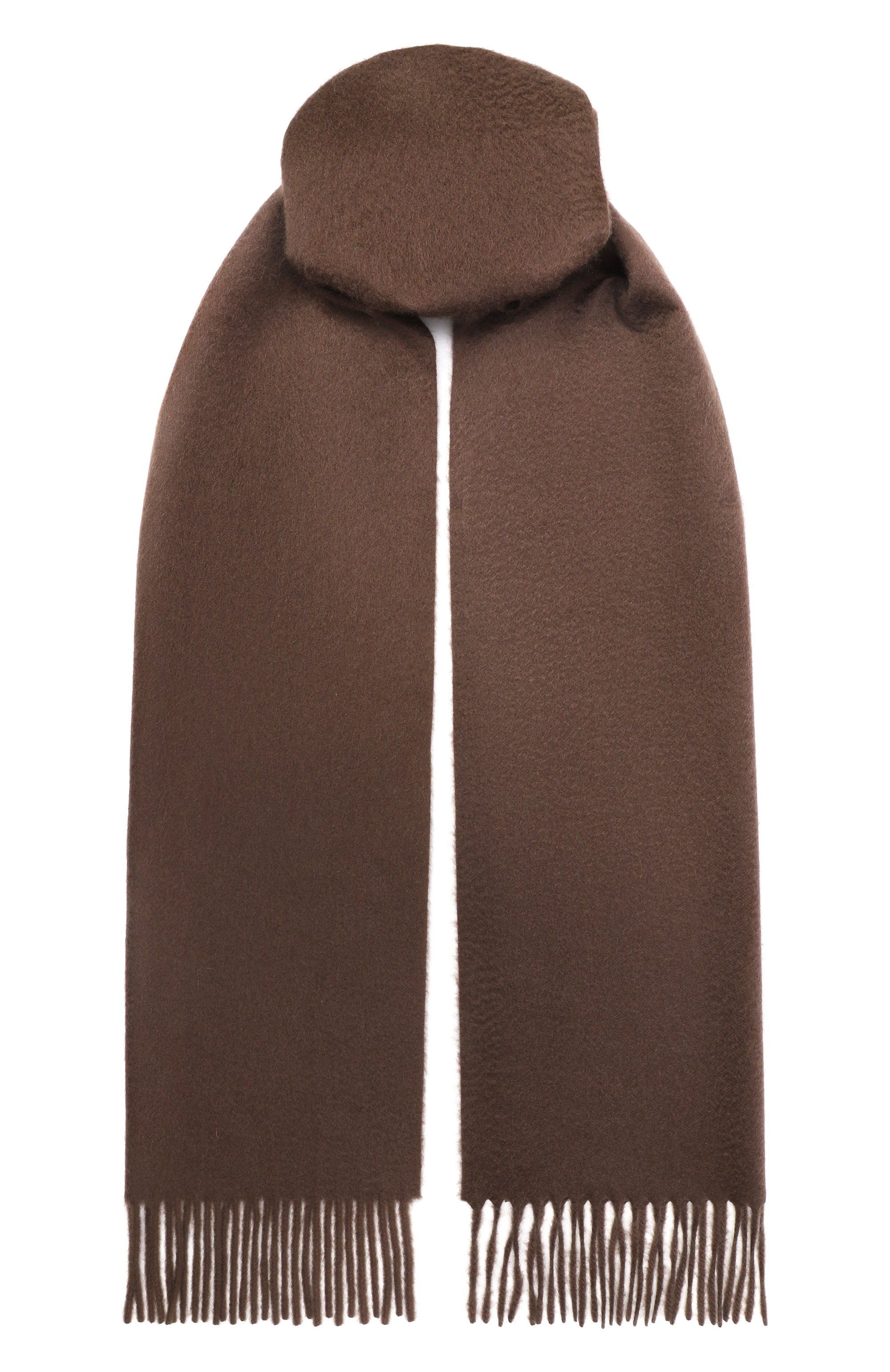 Кашемировый шарф MVST коричневого цвета по цене 53900 руб., арт. S4/36X180/5447-SMUU, фото 1 Кашемировый шарф MVST, арт. S4/36X180/5447-SMUU, фото 1