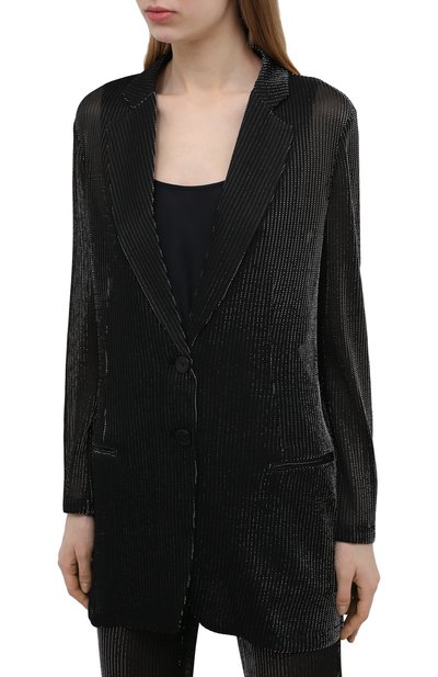 Жакет из вискозы EMPORIO ARMANI черного цвета по цене 78900 руб., арт. ANG2BT/A2154, фото 3 Жакет из вискозы EMPORIO ARMANI, арт. ANG2BT/A2154, фото 3