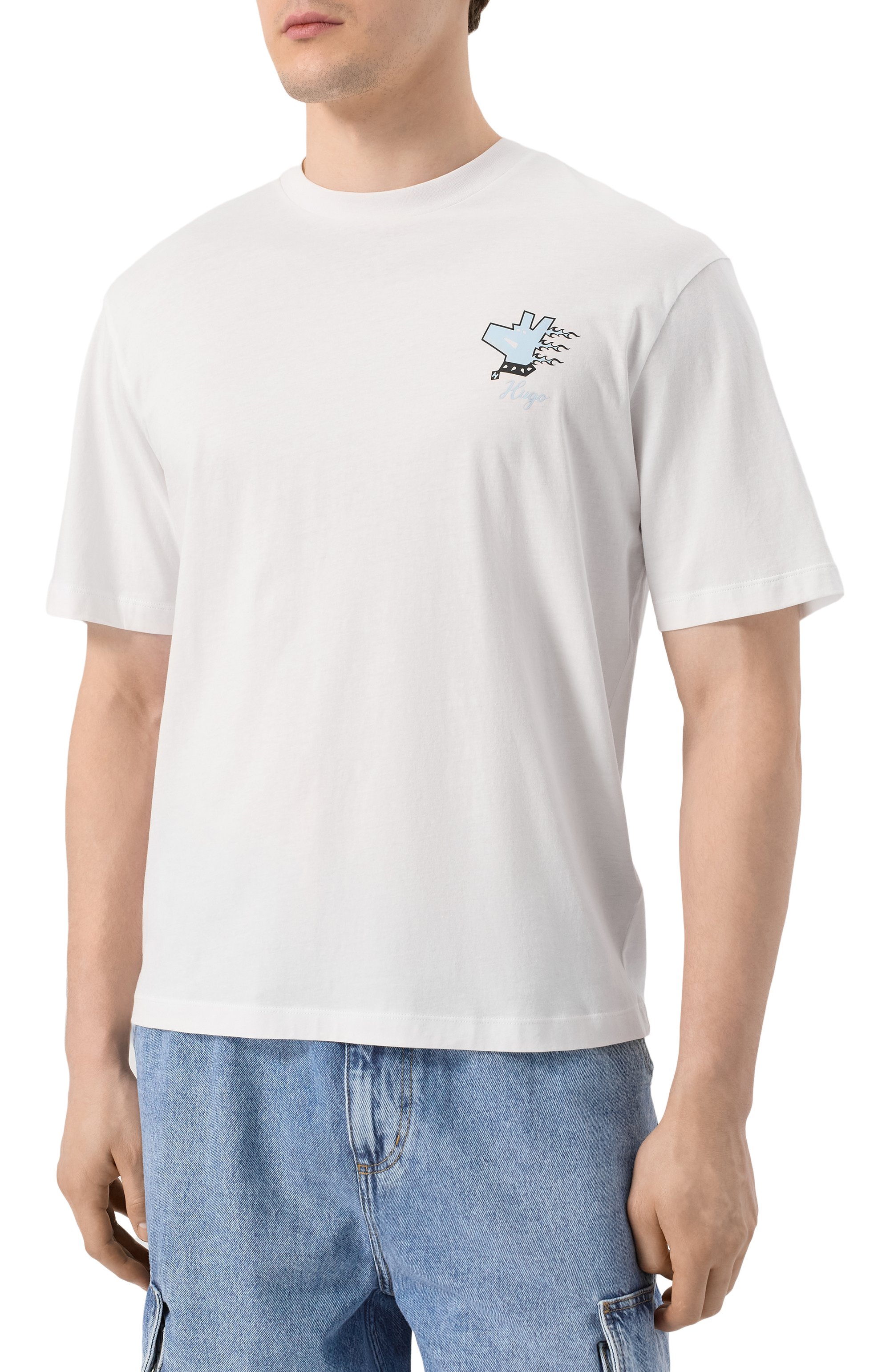 Хлопковая футболка HUGO BLUE, арт. 50542155, фото 3