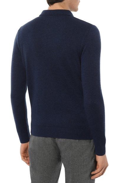 Поло из шерсти и кашемира ZILLI темно-синего цвета по цене 99000 руб., арт. KZP001M0220VMI000, фото 4 Поло из шерсти и кашемира ZILLI, арт. KZP001M0220VMI000, фото 4