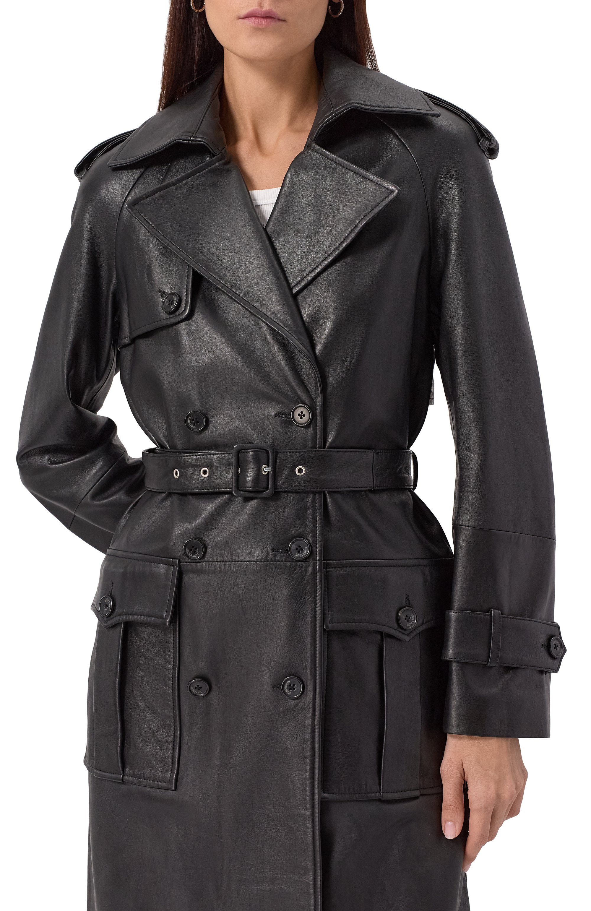 Кожаный тренч GIUSEPPE DI MORABITO, арт. 04SSLD136P 04451, фото 5