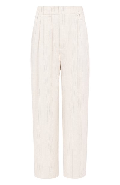Женские брюки из смеси хлопка и льна BRUNELLO CUCINELLI, арт. MH145P7179