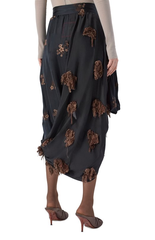 Юбка из хлопка и вискозы Uma Wang UW2007 Чёрный  UW2007 Фото 4