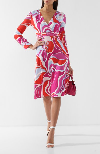 Платье с поясом EMILIO PUCCI фуксия цвета по цене 132000 руб., арт. 9EJG16/9E757, фото 2 Платье с поясом EMILIO PUCCI, арт. 9EJG16/9E757, фото 2