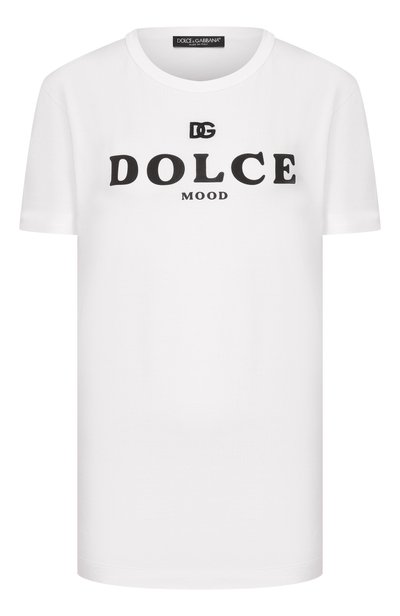 Женская хлопковая футболка DOLCE & GABBANA, арт. F8W56Z/FU7EQ