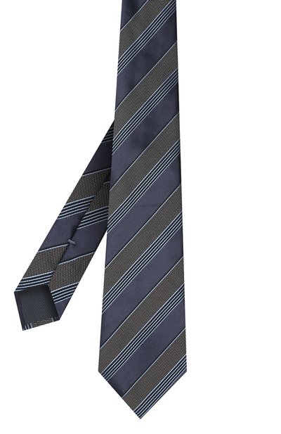 Шелковый галстук ZEGNA темно-синего цвета по цене 20700 руб., арт. Z8D70/1UM, фото 2 Шелковый галстук ZEGNA, арт. Z8D70/1UM, фото 2