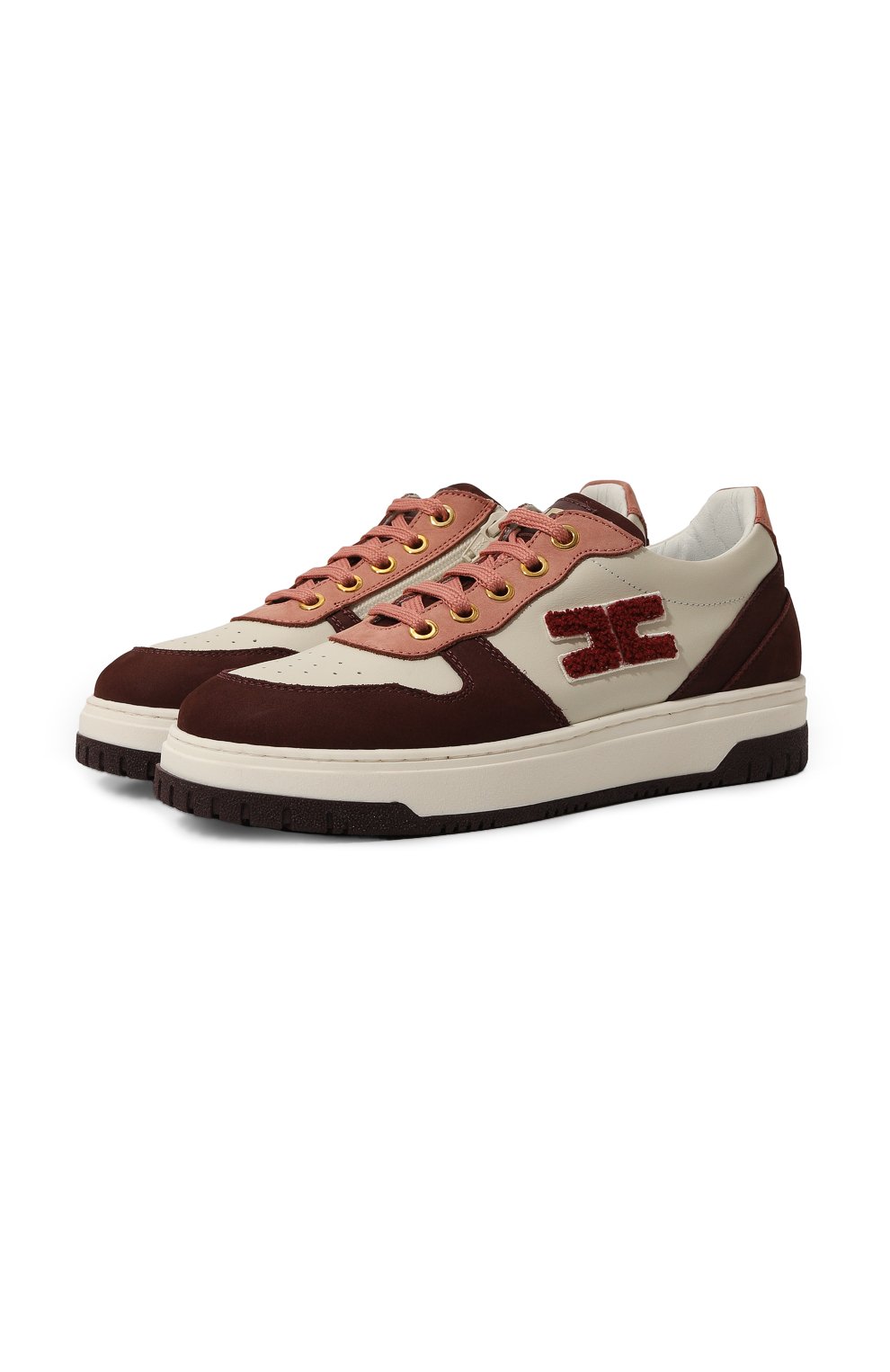 Кожаные кеды ELISABETTA FRANCHI LA MIA BAMBINA, арт. F4A9-E0117-1321B124/35-38, фото 1