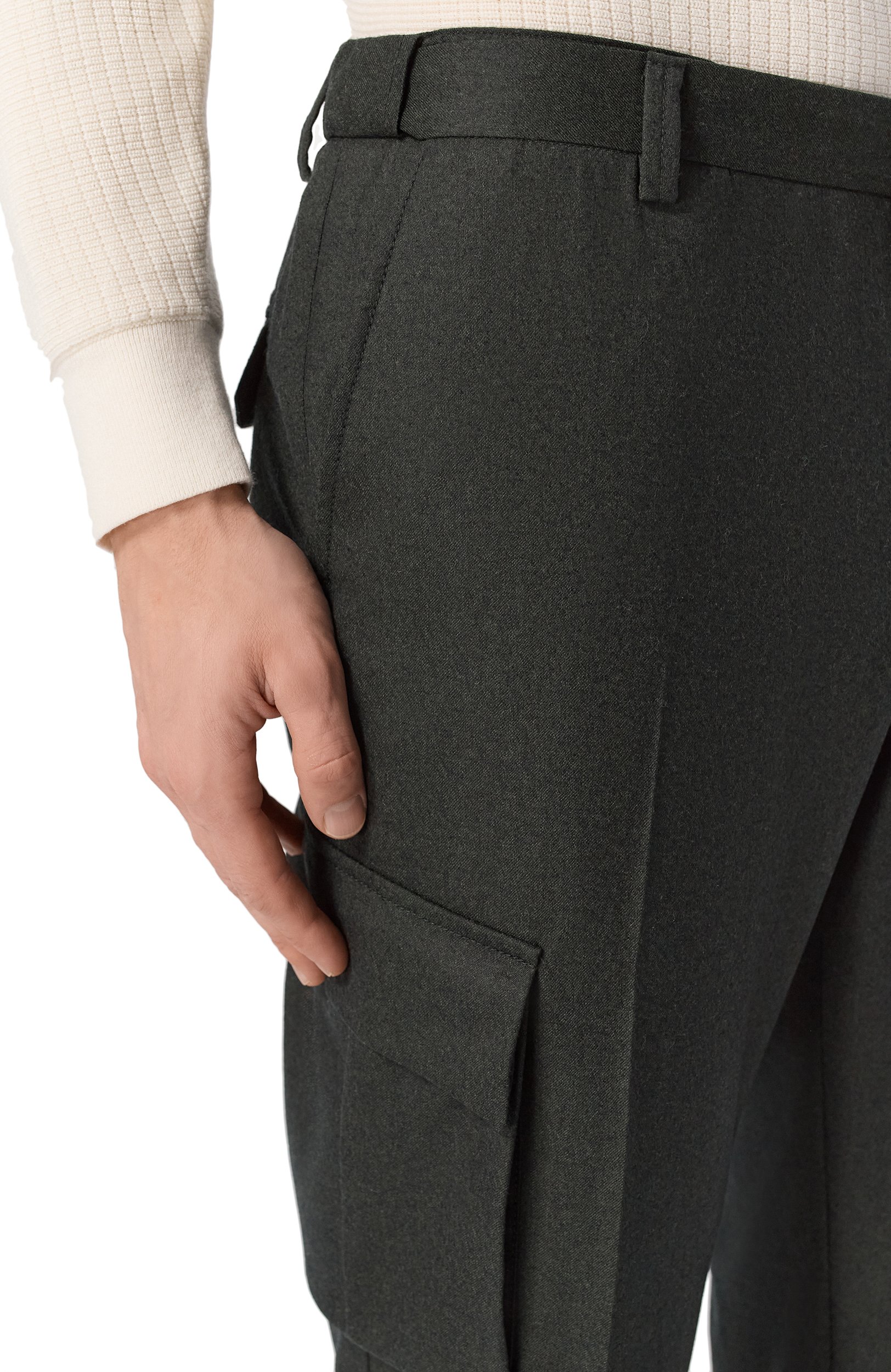 Шерстяные брюки-карго CORNELIANI, арт. 284L02/2A18111, фото 5