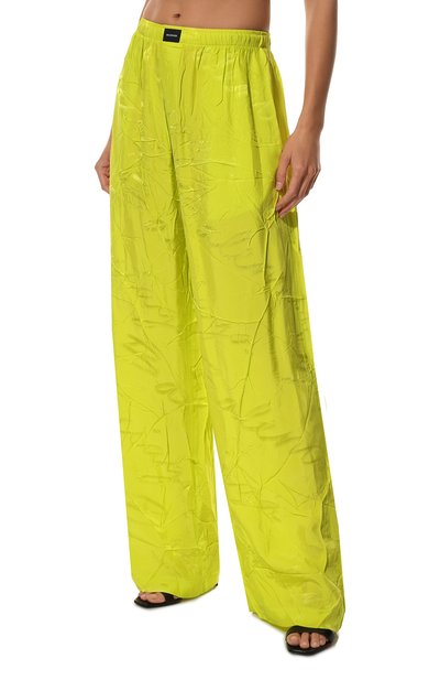 Брюки из вискозы BALENCIAGA салатового цвета по цене 178000 руб., арт. 659026/TM060, фото 3 Брюки из вискозы BALENCIAGA, арт. 659026/TM060, фото 3