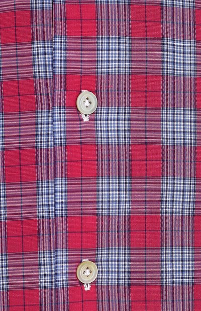 Хлопковая рубашка в клетку KITON, арт. UCMH0624810000, фото 5