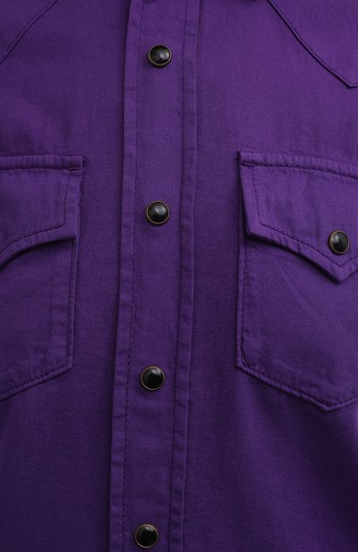 Хлопковая рубашка SAINT LAURENT, арт. 615139/YK972, фото 5