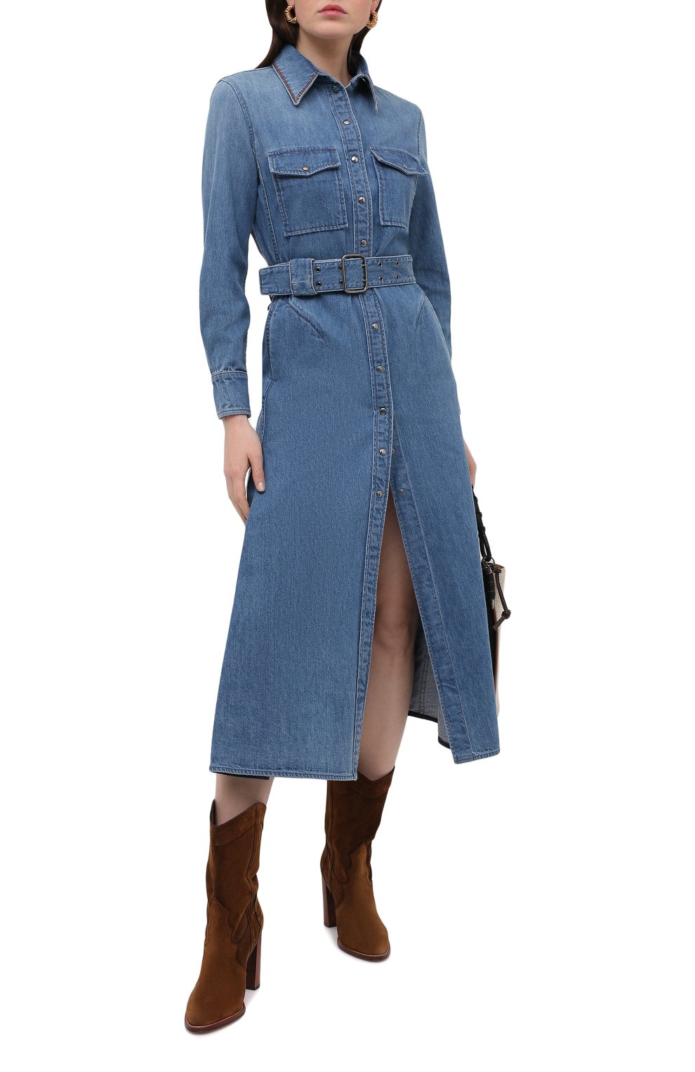 Замшевые сапоги kate SAINT LAURENT, арт. 622926/1NZ00, фото 2