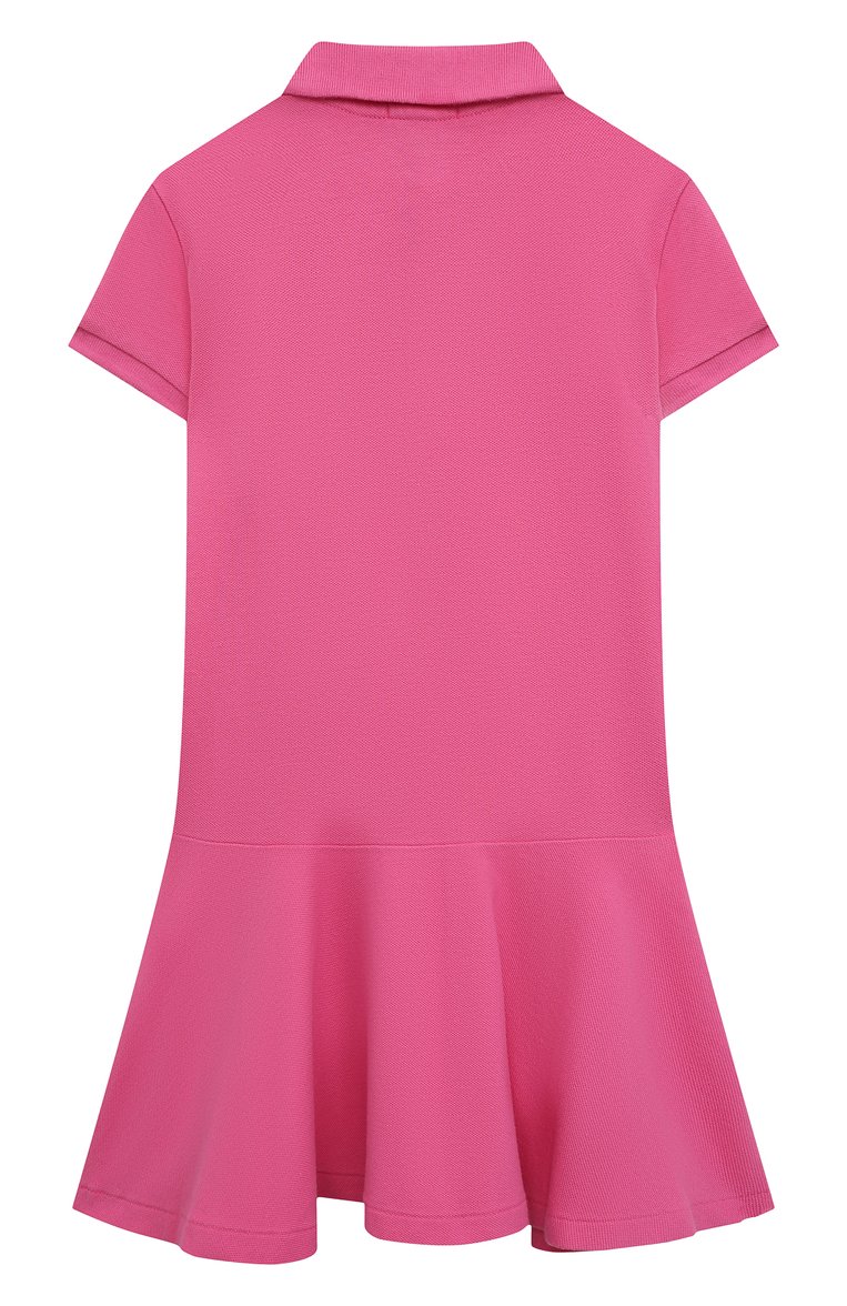 Детское хлопковое платье POLO RALPH LAUREN розового цвета, арт. 313624740 | Фото 2 (Рукава: Короткие; Материал внешний: Хлопок; Девочки Кросс-КТ: Платье-одежда; Случай: Повседневный; Драгоценные камни: Проставлено; Материал сплава: Проставлено; Ростовка одежда: 8 лет | 128 см)