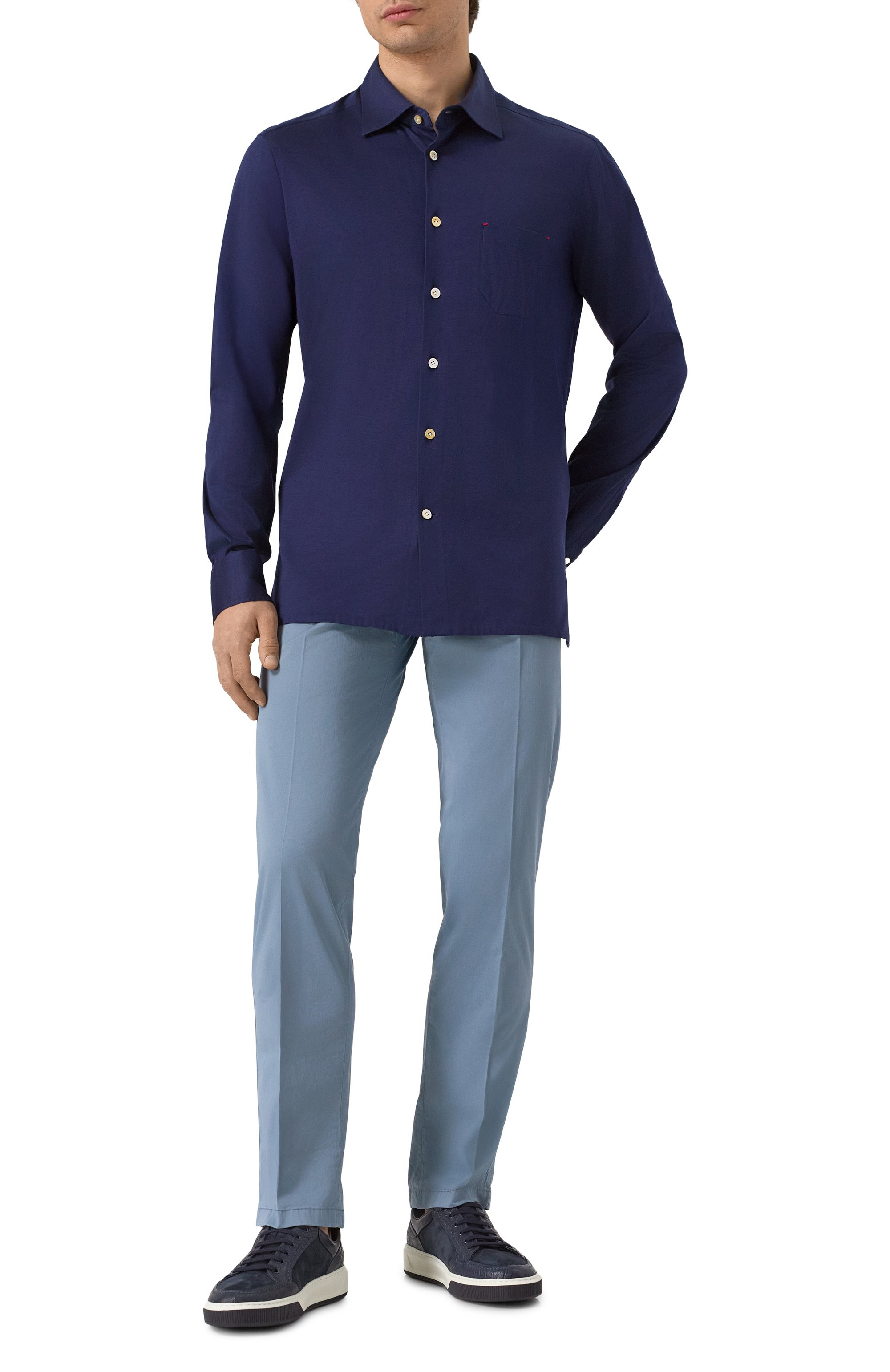 Хлопковая рубашка KITON, арт. UMCNERH0900007, фото 2