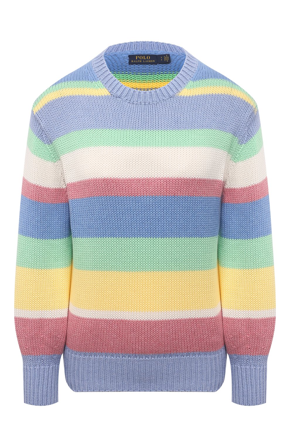 Хлопковый свитер POLO RALPH LAUREN разноцветного цвета по цене 26250 руб., арт. 211838008, фото 1 Хлопковый свитер POLO RALPH LAUREN, арт. 211838008, фото 1