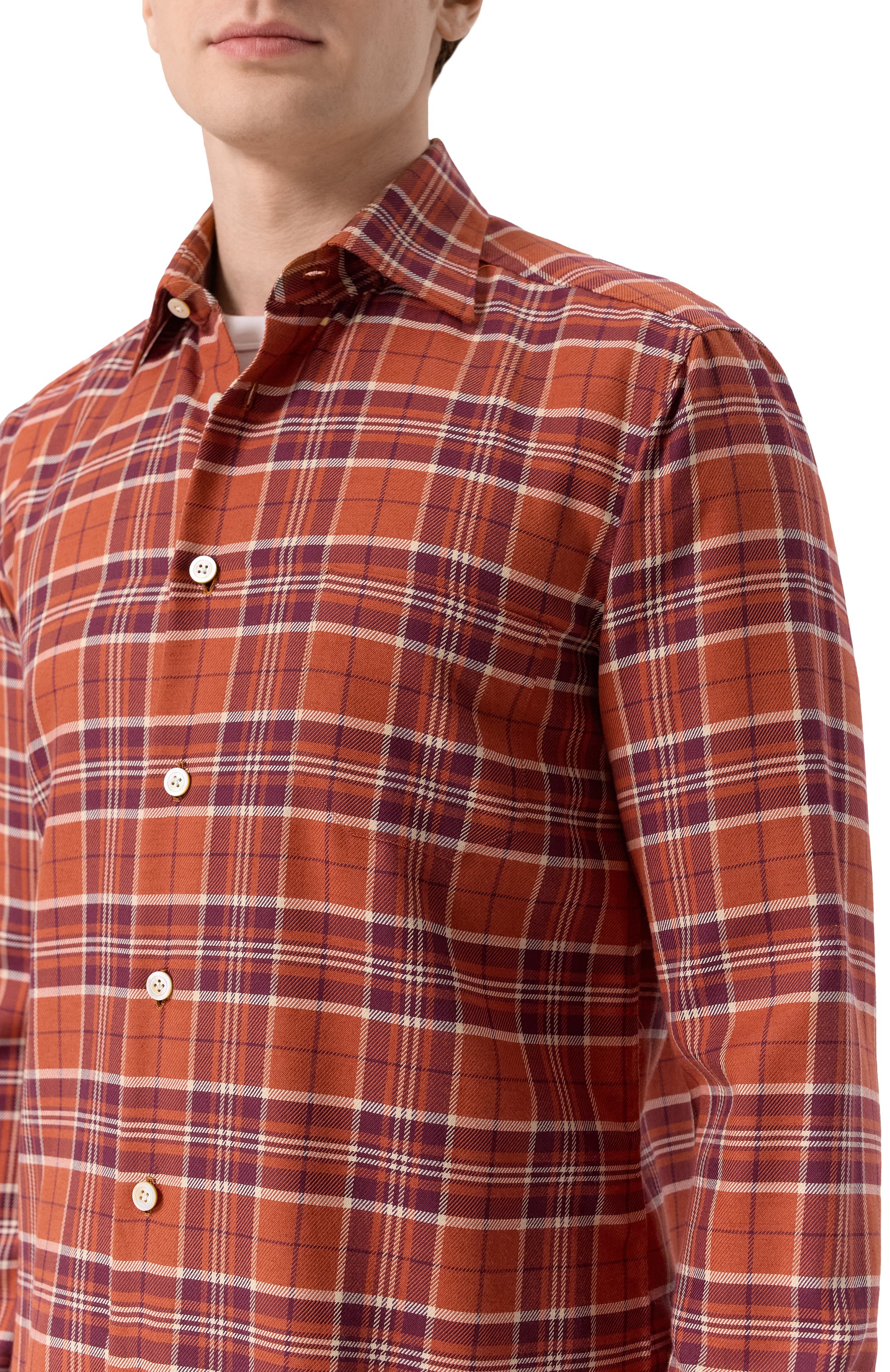 Рубашка из хлопка и кашемира KITON, арт. UMCNERH0942002, фото 5