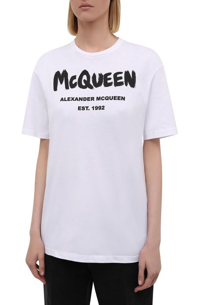Хлопковая футболка ALEXANDER MCQUEEN, арт. 668428/QZADK, фото 3