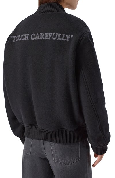 Кашемировый бомбер OFF-WHITE, арт. 0WEH031F25FAB001, фото 4