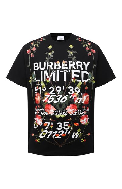 Хлопковая футболка BURBERRY, арт. 8037460, фото 1