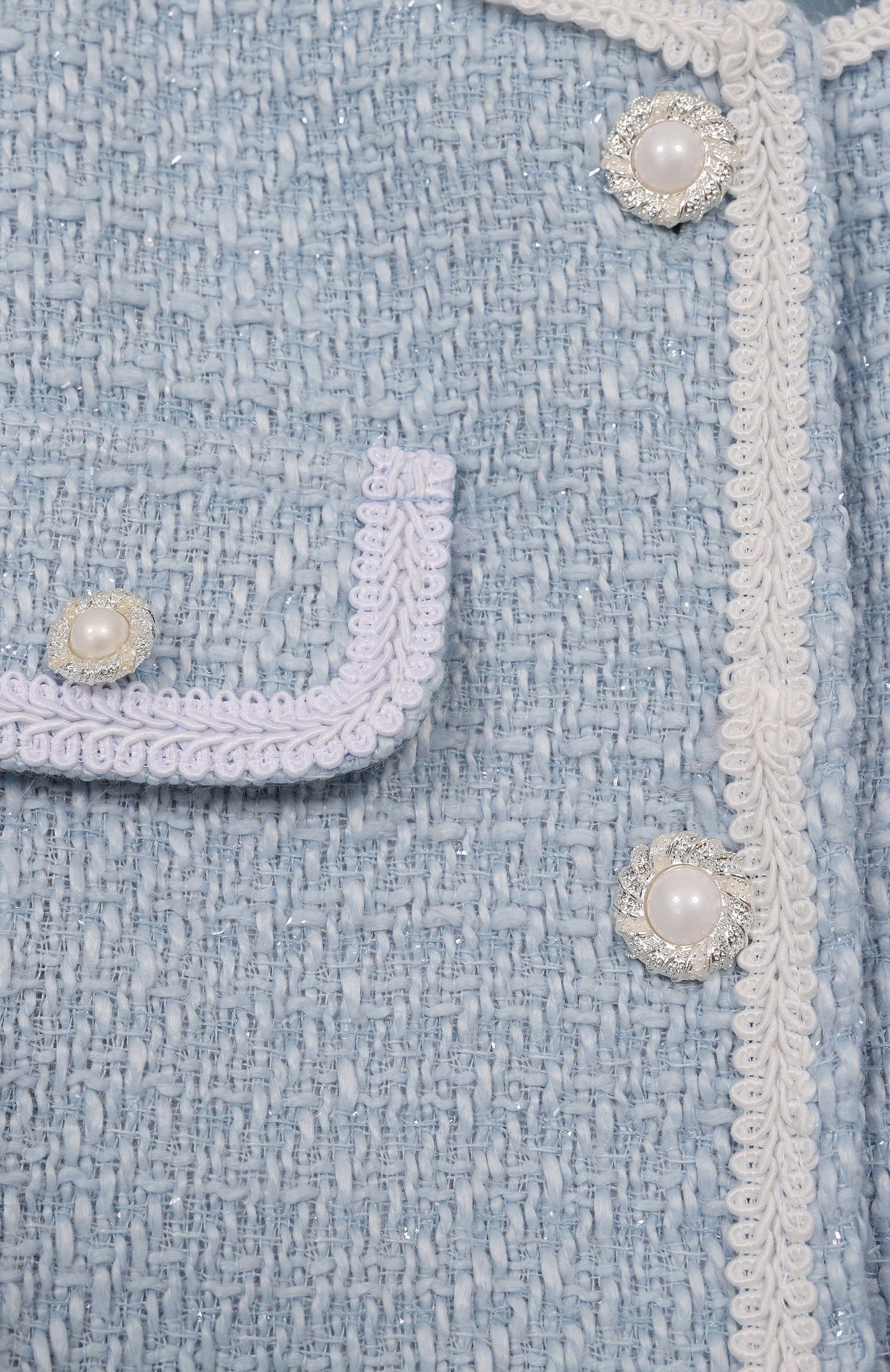 Твидовый костюм ZHANNA & ANNA голубого цвета по цене 35000 руб., арт. ZAOZ00000922, фото 6 Твидовый костюм ZHANNA & ANNA, арт. ZAOZ00000922, фото 6