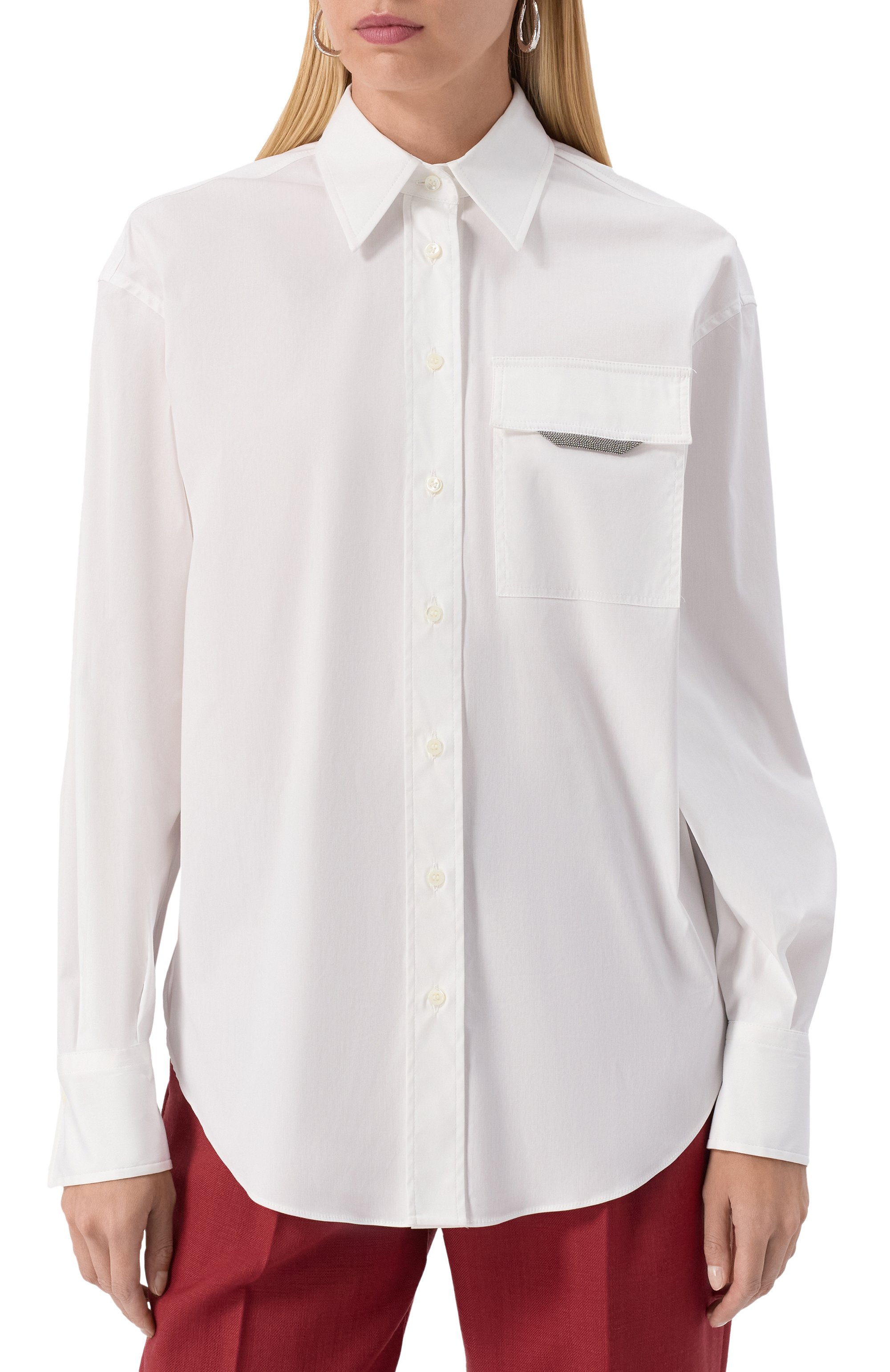 Хлопковая рубашка BRUNELLO CUCINELLI, арт. MP091MY516, фото 3