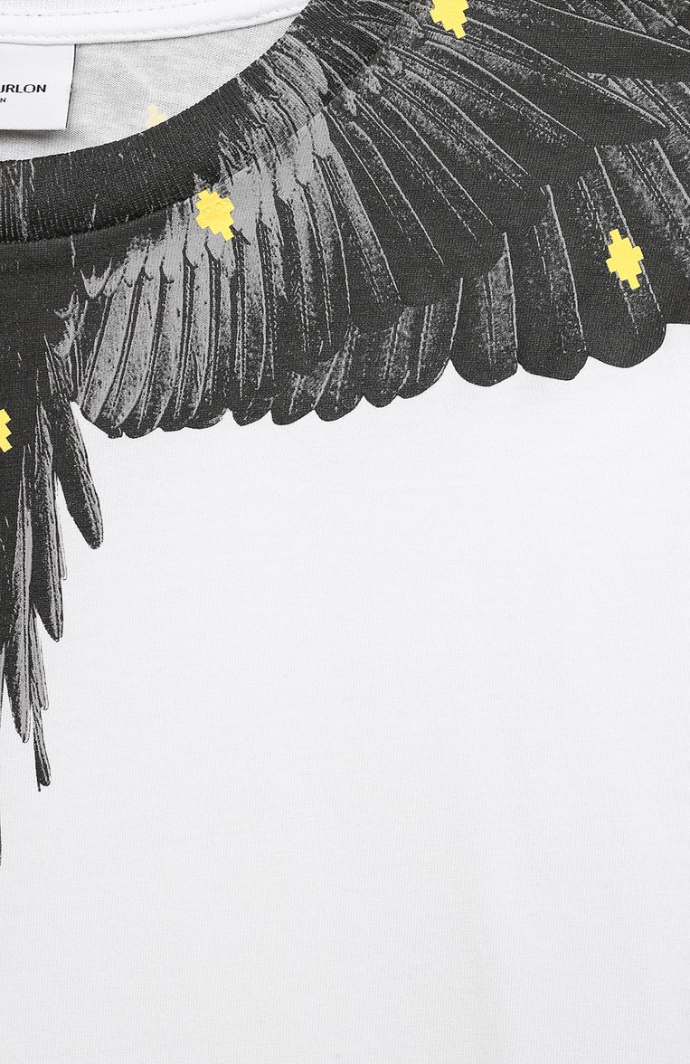 Детская хлопковая футболка MARCELO BURLON KIDS OF MILAN белого цвета, арт. 21E/B/MB/1114/0010/8-14Y | Фото 3 (Материал внешний: Хло�пок; Рукава: Короткие; Региональные ограничения белый список (Axapta Mercury): RU; Мальчики Кросс-КТ: Футболка-одежда; Драгоценные камни: Проставлено; Материал сплава: Проставлено)